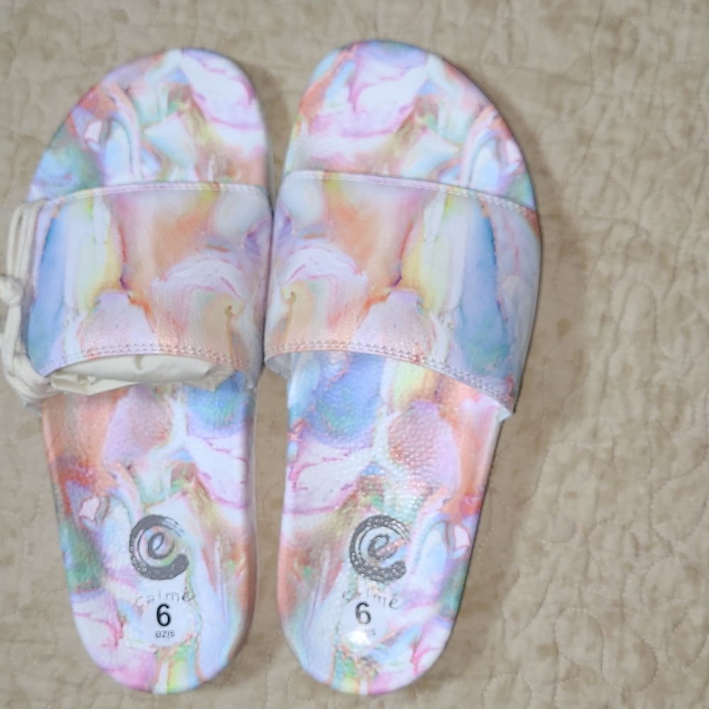 JOHNNY WAS CALME Marble Pool Sandals Size 9 and 6 Women's - Picture 4 of 7